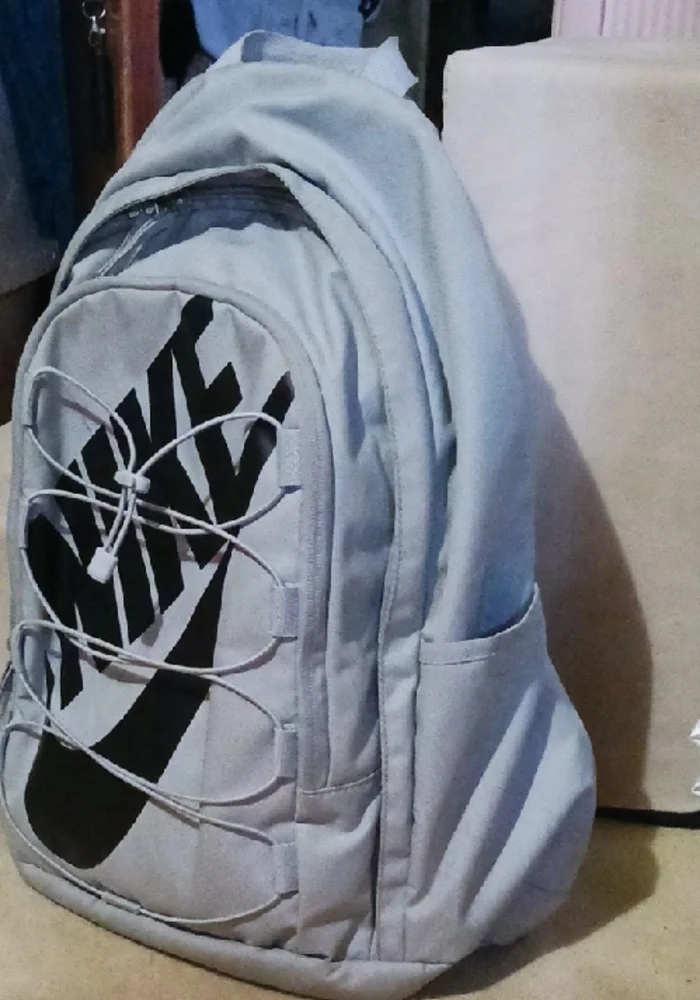 Nike Light Gray Backpack with Black Logo - Picture 4 of 10